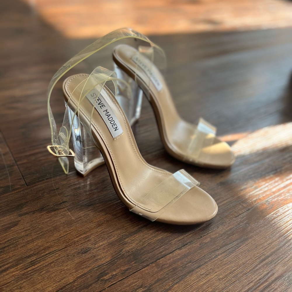 Steve Madden clear heels